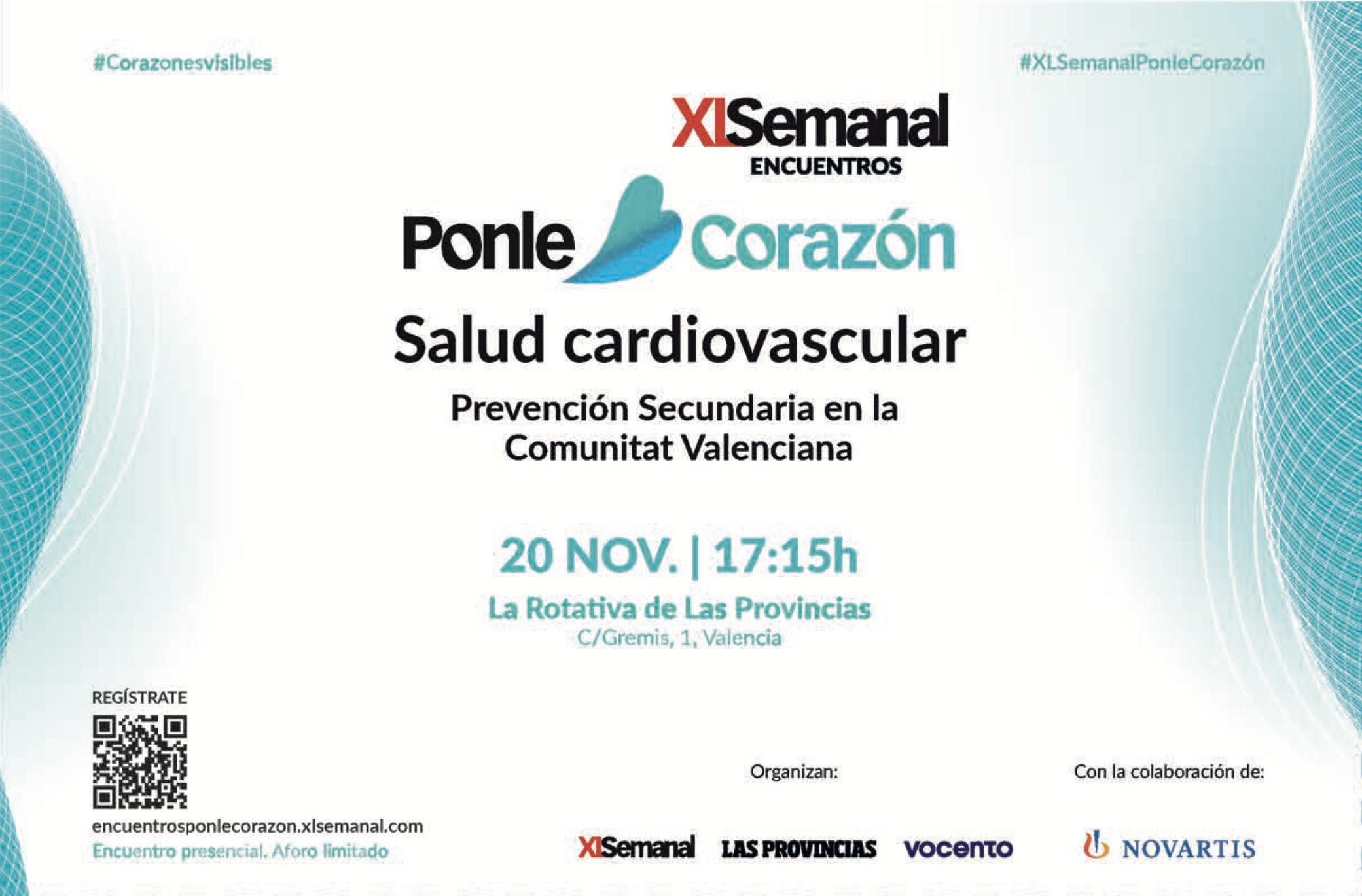 Revive el encuentro Ponle corazón | Valencia | 2023 | ‘Salud cardiovascular, prevención secundaria en la Comunitat Valenciana’